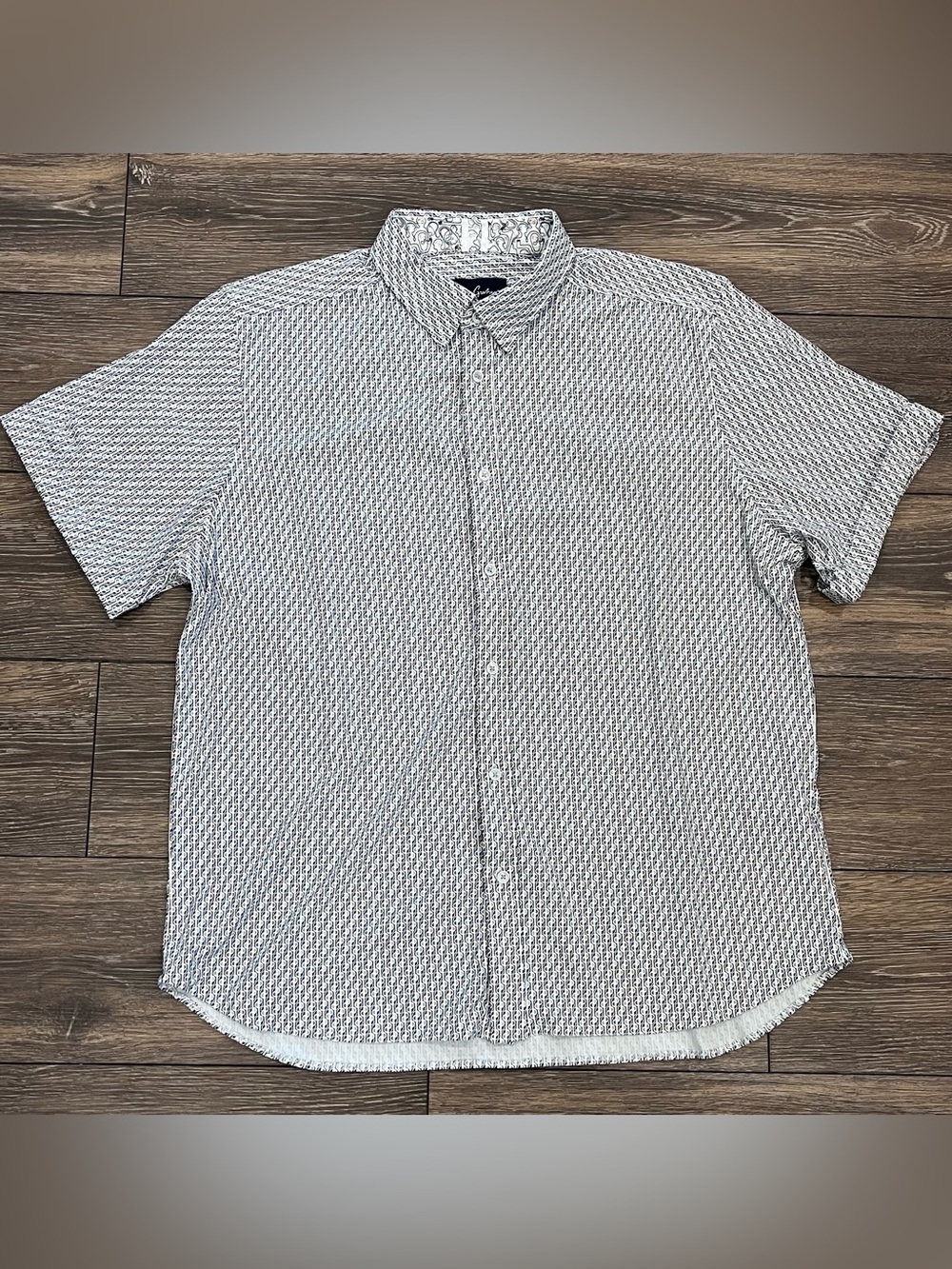 Robert Graham Tailored Fit Short Sleeve Button Down Shirt Mens 3XL